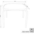 milanihome. it tavolo in metallo per bar da esterno giardino cm 41x41x43 5 h taupe 42 x 43. 5 x 42