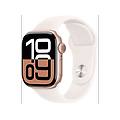 watch series 10 gps 42mm in alluminio color oro rosa con cinturino sport fard m/l