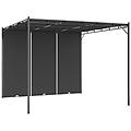 - gazebo da giardino con tenda laterale 3x3x2 25 m antracite