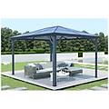 - gazebo da giardino in alluminio grace 400s300 grigio antracite