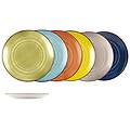 h&h set 12 piatti piani caribe in stoneware colori assortiti cm 26