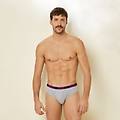 slip tinta unita in jersey elasticizzato con elastico a contrasto new fashion color / grigio melange