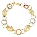 bracciale donna oro giallo bianco rosa gl100266