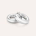 orecchini a cerchio silver collection argento rodiato collezione silver collection bianco