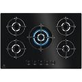 serie 600 egg75372k piano cottura a gas 5 fuochi 75 cm vetro nero