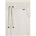 pantaloni donna wide leg con dettagli micro-trecce white sand donna large