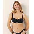 fascia costume preformato c/o coppe differenziate drapery / nero / 2 nero