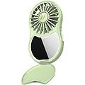 ventola portatile con specchio e luce led verde