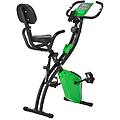 cyclette pieghevole 2 in 1. 8 livelli. schermo lcd. verde