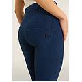 pantaloni push up wr. up skinny flare effetto denim dark jeans-seams on tone donna extra small