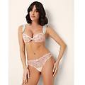 brasiliana in tulle e pizzo con ricami floreali melissa / beige rosato / 4 beige rosato