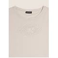 t-shirt regular con grafica oro chiaro white sand donna extra small