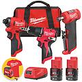 kit a batteria m12 blddrc trapano avvitatore + blidrc avvitatore ad impulsi + fdga mini
