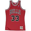 mitchell & ness. maglia chicago bulls 1997/98 scottie pippen tshirt senza maniche ritiro gratis