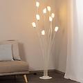lampada a piantana gloriosa crema vetro a 9 luci