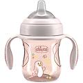 biberon rosa 200 ml antigoccia con manici rimovibili 4+ mesi