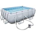 - piscina rettangolare con struttura in acciaio con pompa filtro dimensioni 282 x 196 x 84 cm colore