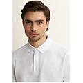 polo in piquet con colletto classico bianco uomo medium
