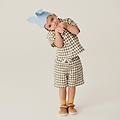 camicia a maniche corte da bambino verde taglia 12m