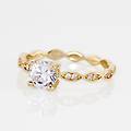 anello golden dream placcato oro giallo cubic zirconia collezione golden dream misura 54 giallo