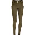 pantaloni push up wr. up superskinny cotone organico dark olive donna xxs