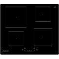 aq0160sne piano cottura a induzione 4 zone 10 livelli di potenza 60 cm nero