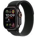 watch ultra 2 gps + cellular 49mm cassa titanio nero con nero trail loop m/l (mx4v3ty/a)