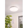 plafoniera moderno frattina led dimmerabile in policarbonato bianco d. 40 cm 40 cm 3400 lm