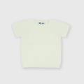 maglia in cotone a maniche corte da bambino bianco taglia 12m