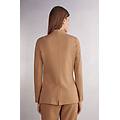 giacca in cotone pesante con bottone donna marrone taglia m