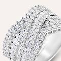 anello fascia red carpet argento rodiato cubic zirconia collezione red carpet misura 56 bianco
