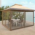 gazebo pop-up 358x358cm con rete laterale a 4 lati cima ventilata borsa da trasporto tenda gazebo
