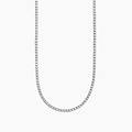 gioielli collana uomo in argento con zirconi bianchi mini tennis