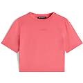 t-shirt slim fit corta in tessuto jersey tinto capo