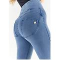 jeggings wr. up 7/8 curvy con gamba superskinny vita alta light blue-seams on tone donna extra
