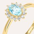 anello solitario kate amélie oro giallo topazio cubic zirconia collezione amélie
