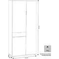 milanihome. it armadio con 3 ante e un cassetto per soggiorno cucina bagno fat marrone 75 x 174 x 38