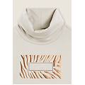 felpa donna con logo e strass al centro white sand donna medium