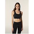 reggiseno sportivo traspirante con zip frontale nero donna extra large