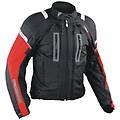 a-pro giacca moto tessuto mesh protezioni ce impermeabile 4 stagioni rosso s