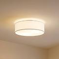 plafoniera sebatin &oslash; 40 cm bianco tessuto e27