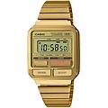 orologio digitale quarzo unisex oro acciaio inossidabile vintage a120weg9aef