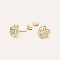 orecchini lobo golden dream placcato oro giallo cubic zirconia collezione golden dream giallo