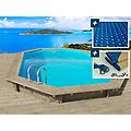 piscina in legno florida 6. 57 x 4. 57 x 1. 31 m + copertura a bolle 180 µ +