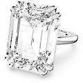 anello cocktail mesmera taglio ottagonale bianco placcato rodio 52