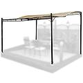 - gazebo veranda addossata da parete in acciaio patio nero 300x250 cm