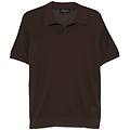 polo marrone in maglia punto militare