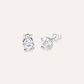 orecchini lobo punto luce silver elegance argento rodiato cubic zirconia collezione silver elegance
