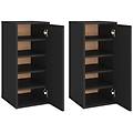 - scarpiere 2 pz nere 32x35x70 cm in truciolato
