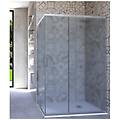- box doccia angolare porta scorrevole 90x120 cm opaco